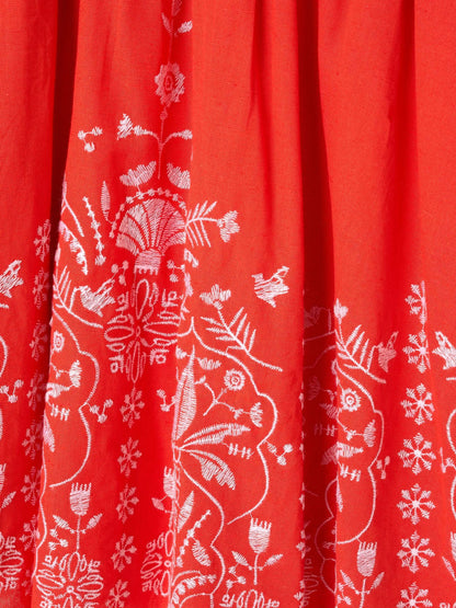Angel & Rocket Red Pippa Red Embroidered Dress image 7