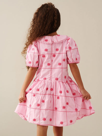 Angel & Rocket Pink Louise Embroidered Dress image 3
