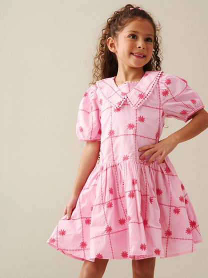 Angel & Rocket Pink Louise Embroidered Dress image 5