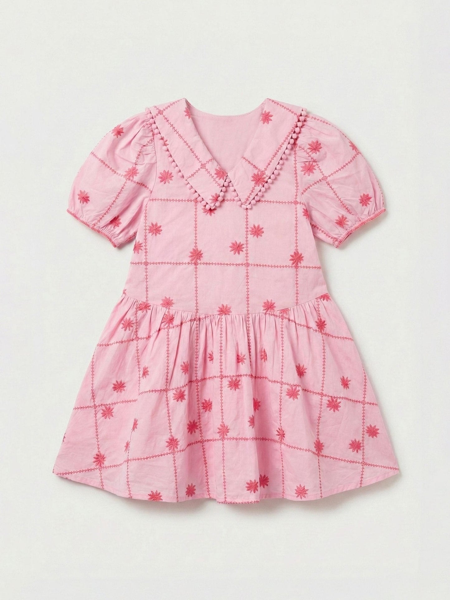Angel & Rocket Pink Louise Embroidered Dress image 6