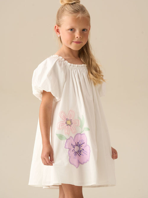 Dsiney Kidz - Angel & Rocket White Coletta Puff Sleeve Swing Dress image 1