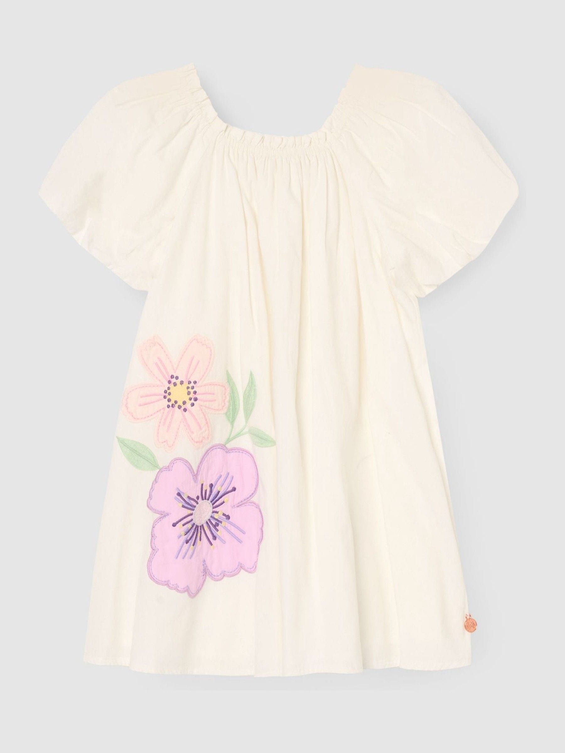 Angel & Rocket White Coletta Puff Sleeve Swing Dress image 7