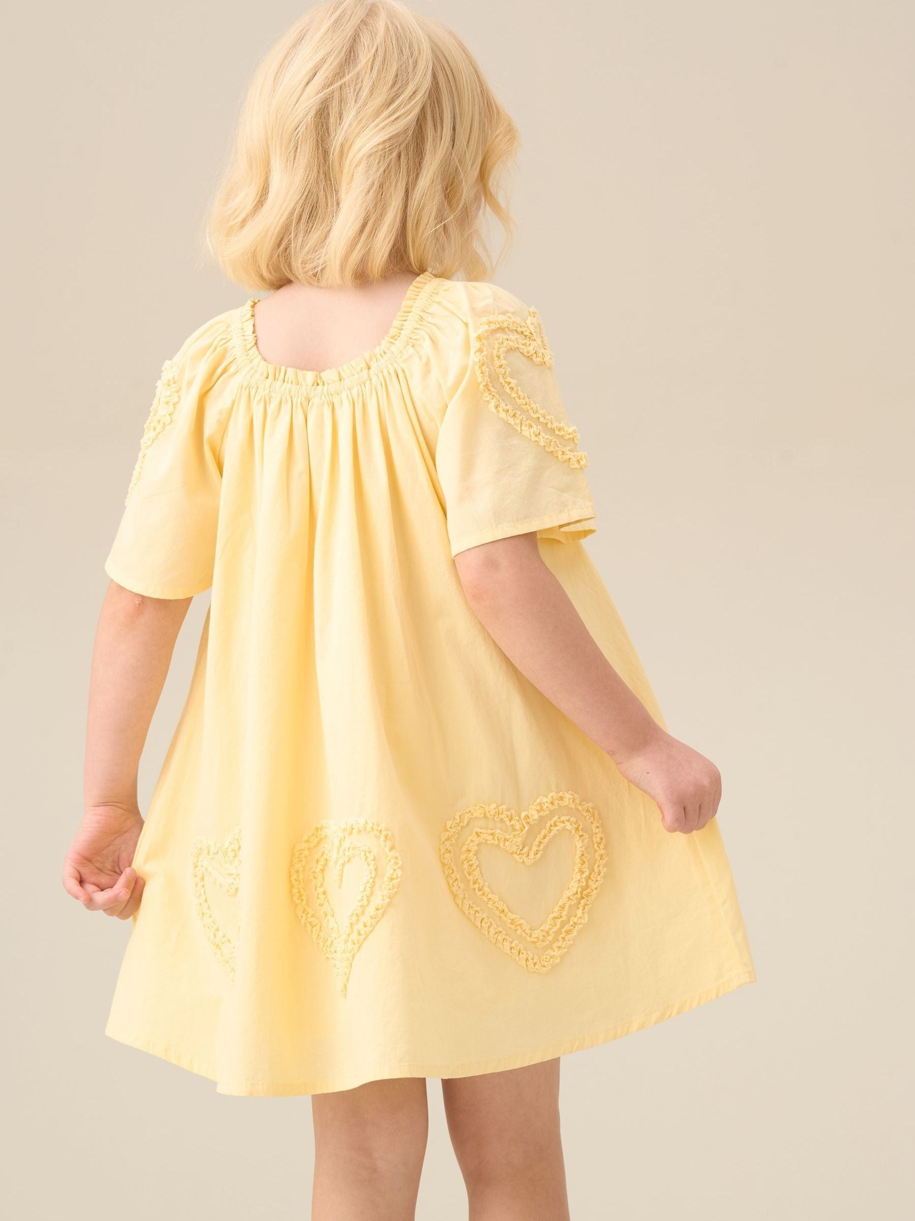 Angel & Rocket Yellow Lori Heart Swing Dress image 4