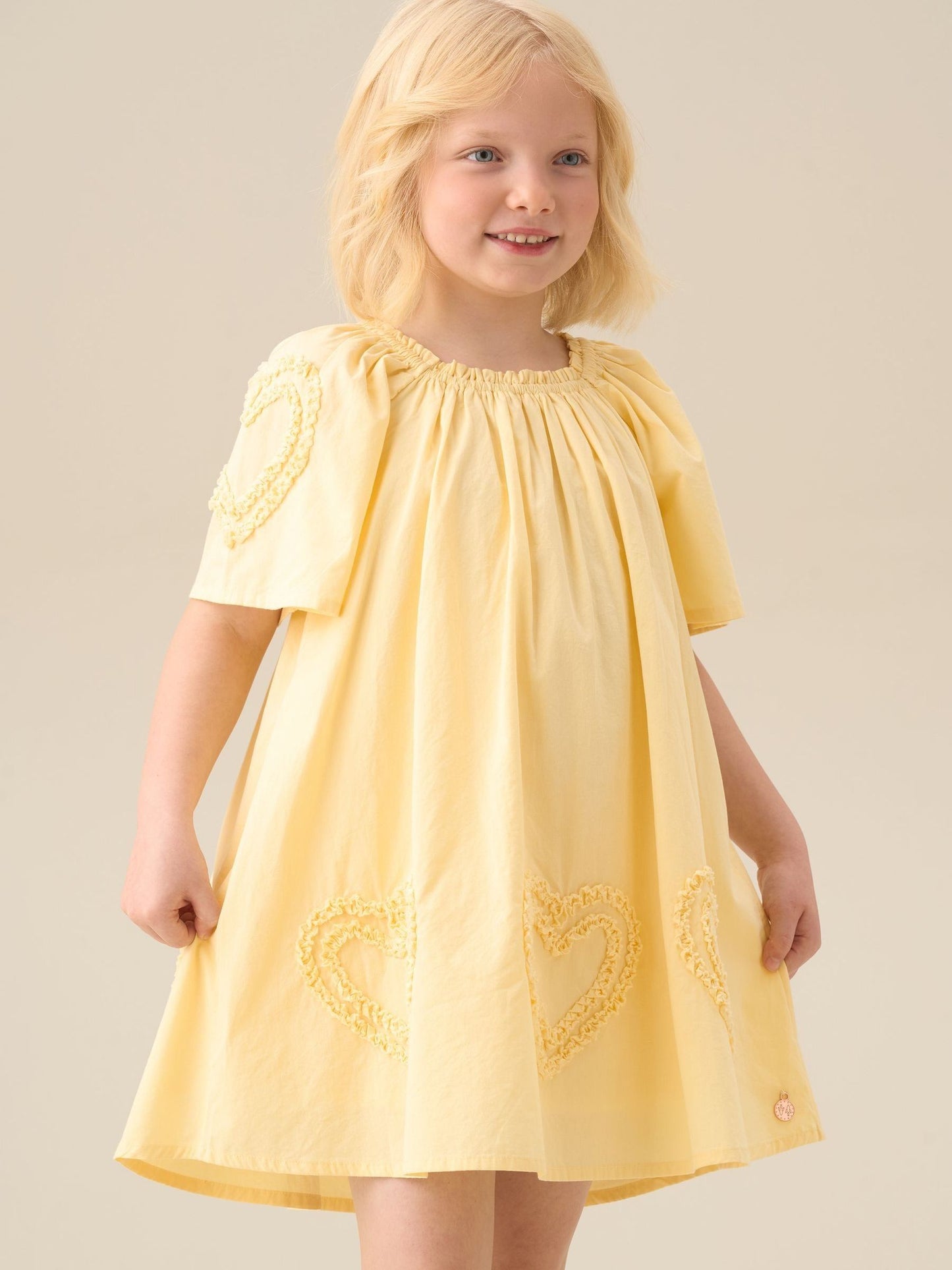 Angel & Rocket Yellow Lori Heart Swing Dress image 5