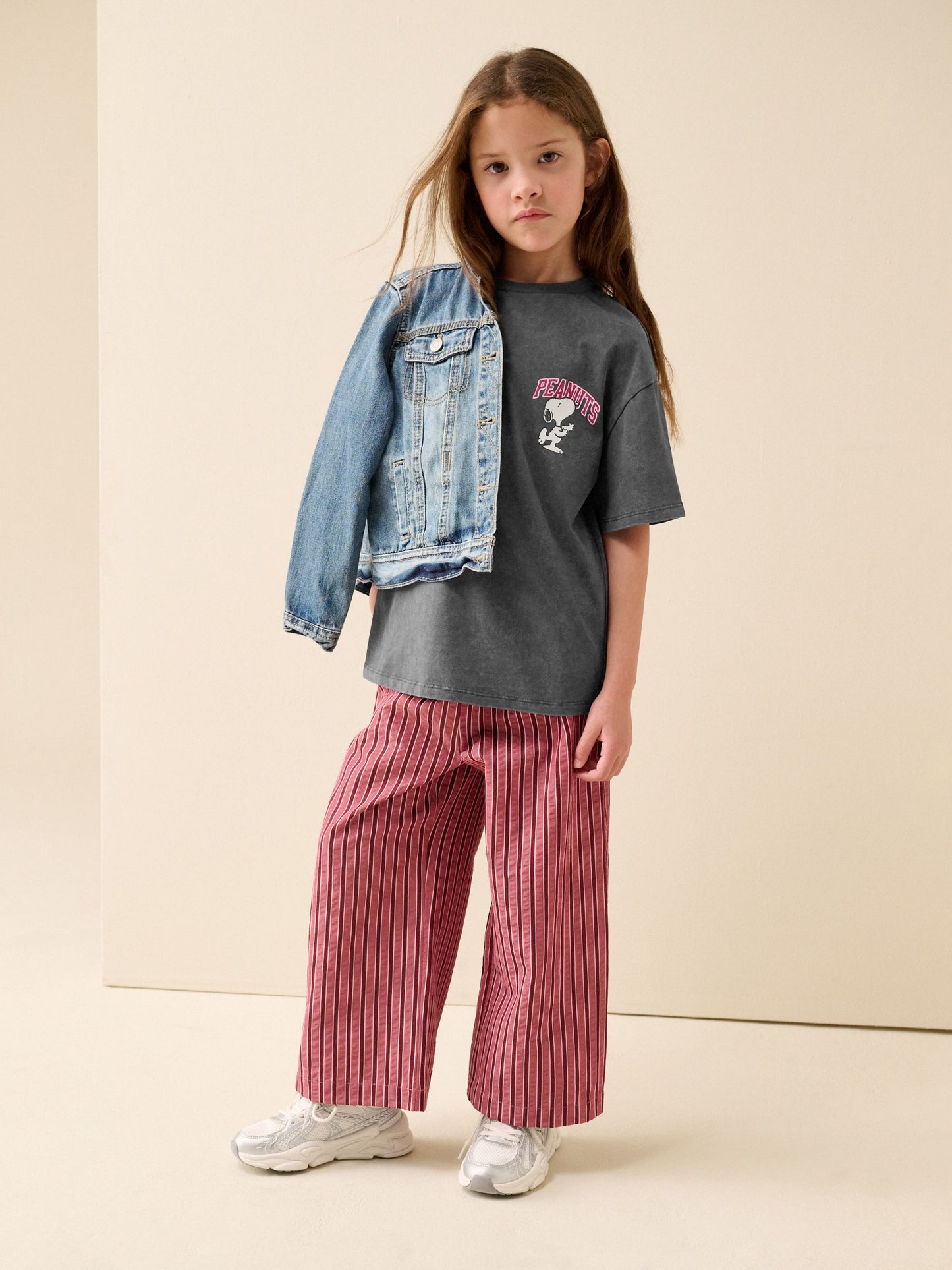 Dsiney Kidz - Charcoal Grey Peanuts Snoopy License Oversized Graphic T-Shirt (3-16yrs) image 4