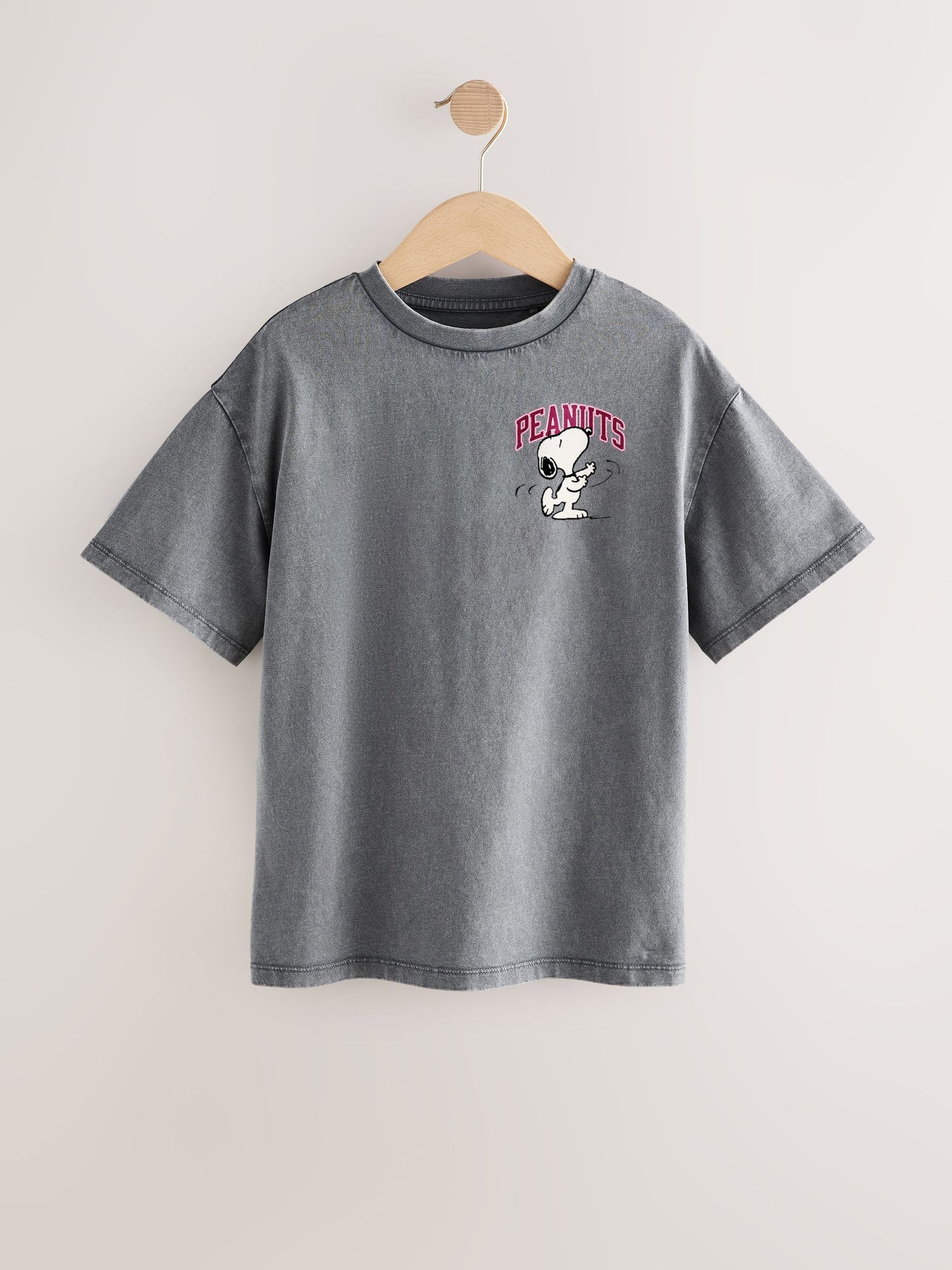 Dsiney Kidz - Charcoal Grey Peanuts Snoopy License Oversized Graphic T-Shirt (3-16yrs) image 5