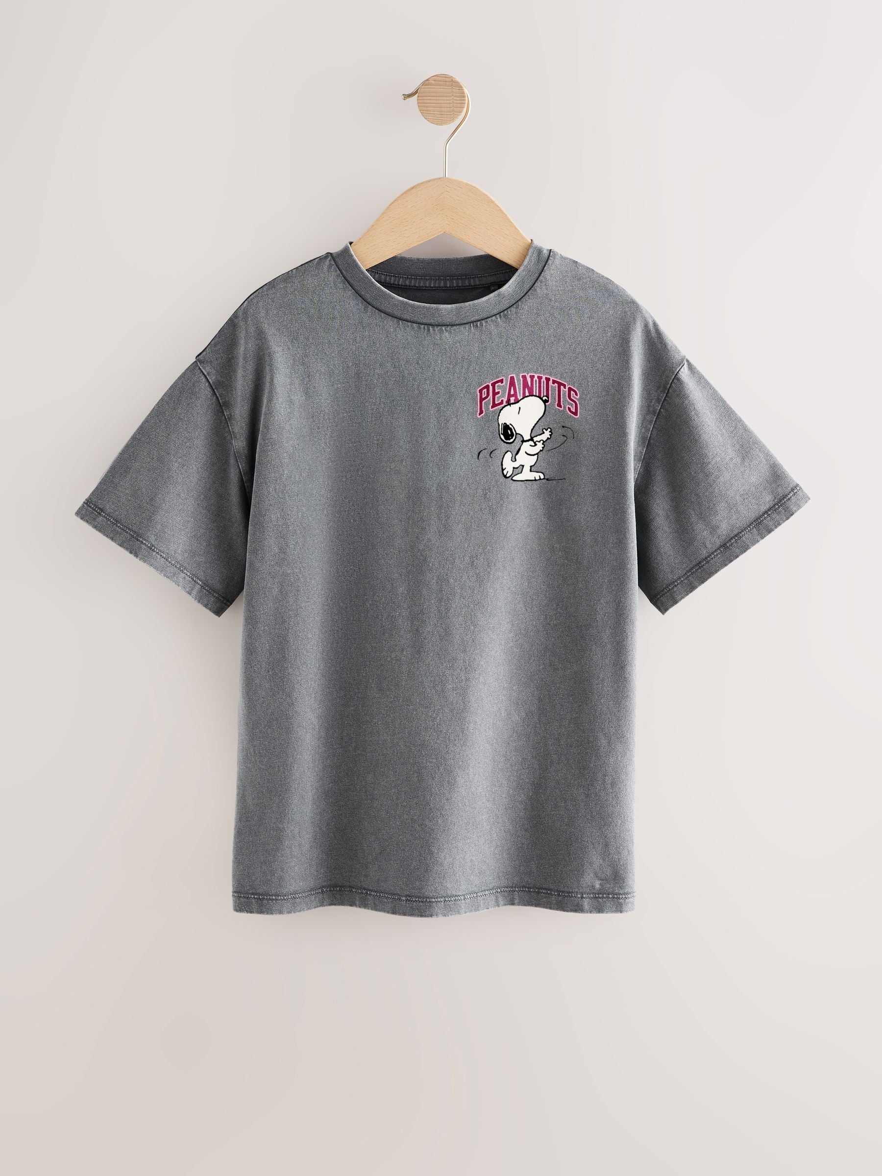Dsiney Kidz - Charcoal Grey Peanuts Snoopy License Oversized Graphic T-Shirt (3-16yrs) image 5