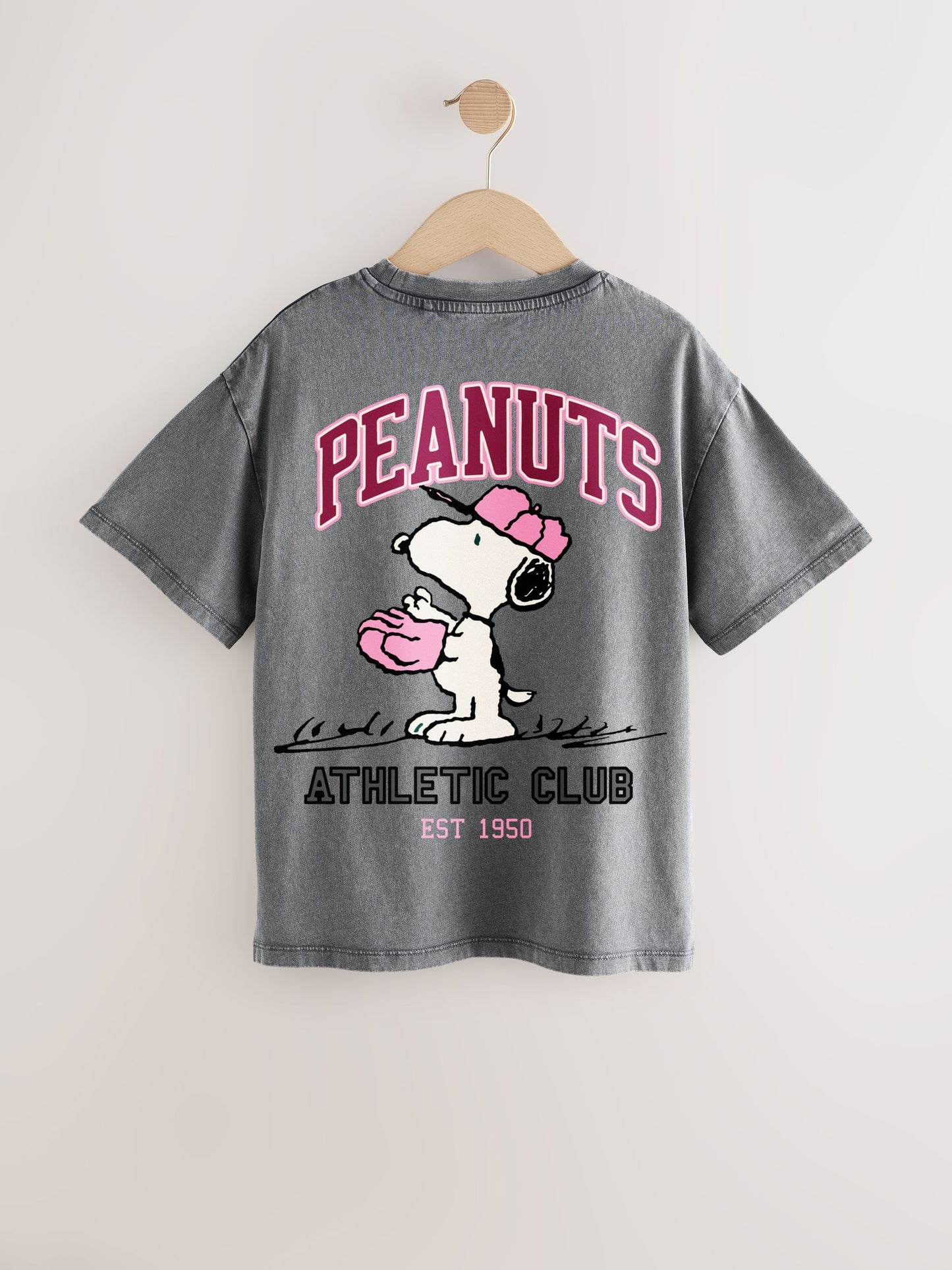 Dsiney Kidz - Charcoal Grey Peanuts Snoopy License Oversized Graphic T-Shirt (3-16yrs) image 6