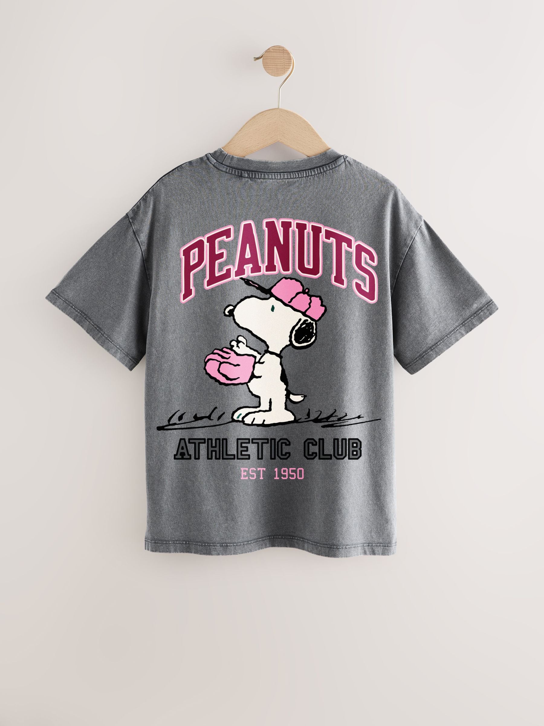 Dsiney Kidz - Charcoal Grey Peanuts Snoopy License Oversized Graphic T-Shirt (3-16yrs) image 6