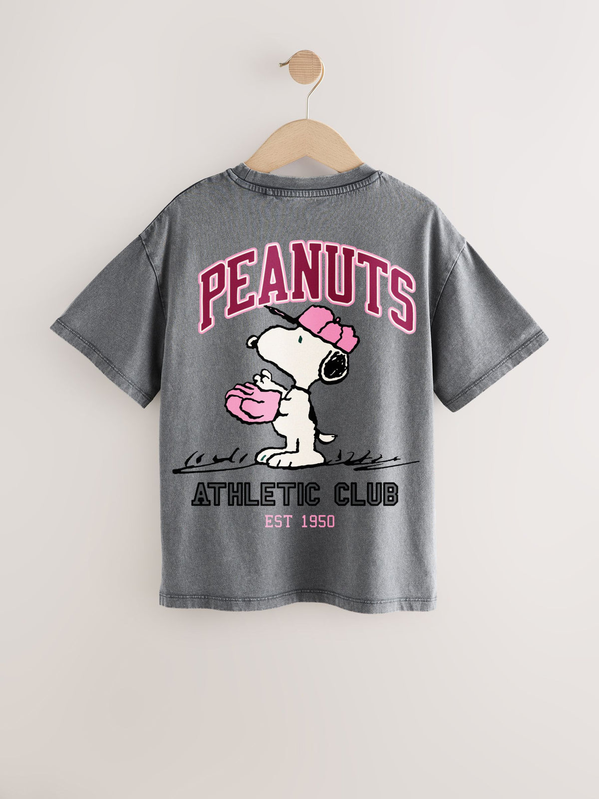 Dsiney Kidz - Charcoal Grey Peanuts Snoopy License Oversized Graphic T-Shirt (3-16yrs) image 6