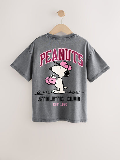 Dsiney Kidz - Charcoal Grey Peanuts Snoopy License Oversized Graphic T-Shirt (3-16yrs) image 6