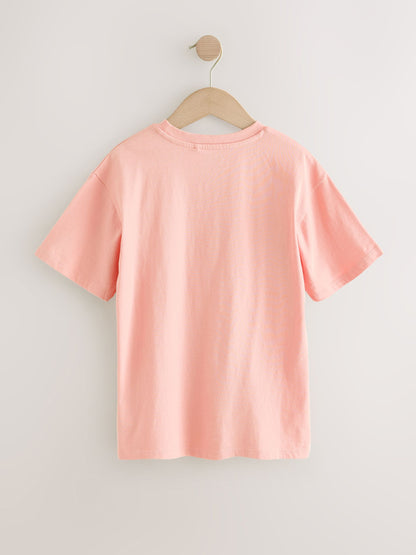 Dsiney Kidz - Pink Cornelli Cherry Oversized Graphic T-Shirt (3-16yrs) image 6