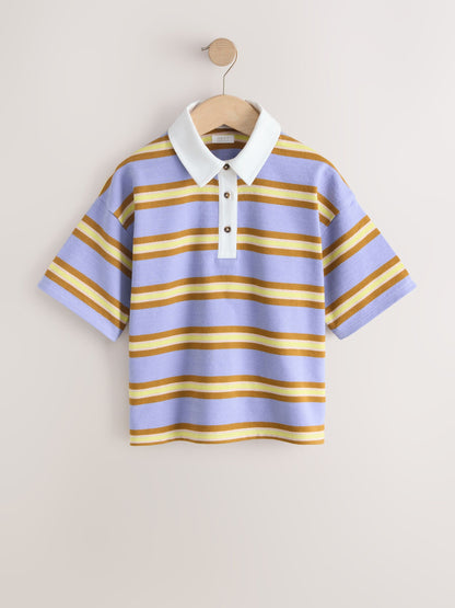 Dsiney Kidz - Purple Stripe Short Sleeve Rugby Top (3-16yrs) image 5
