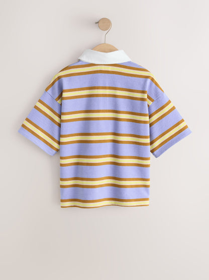 Dsiney Kidz - Purple Stripe Short Sleeve Rugby Top (3-16yrs) image 6