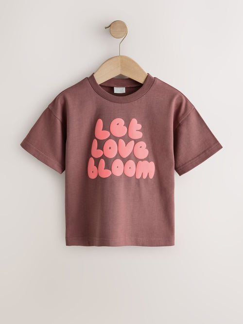 Brown/Pink Short Sleeve T-Shirt (3mths-7yrs) image 1