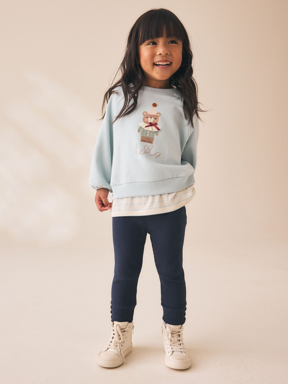 Dsiney Kidz - Blue Bear Sweatshirt and Leggings Set (3mths-7yrs) image 1