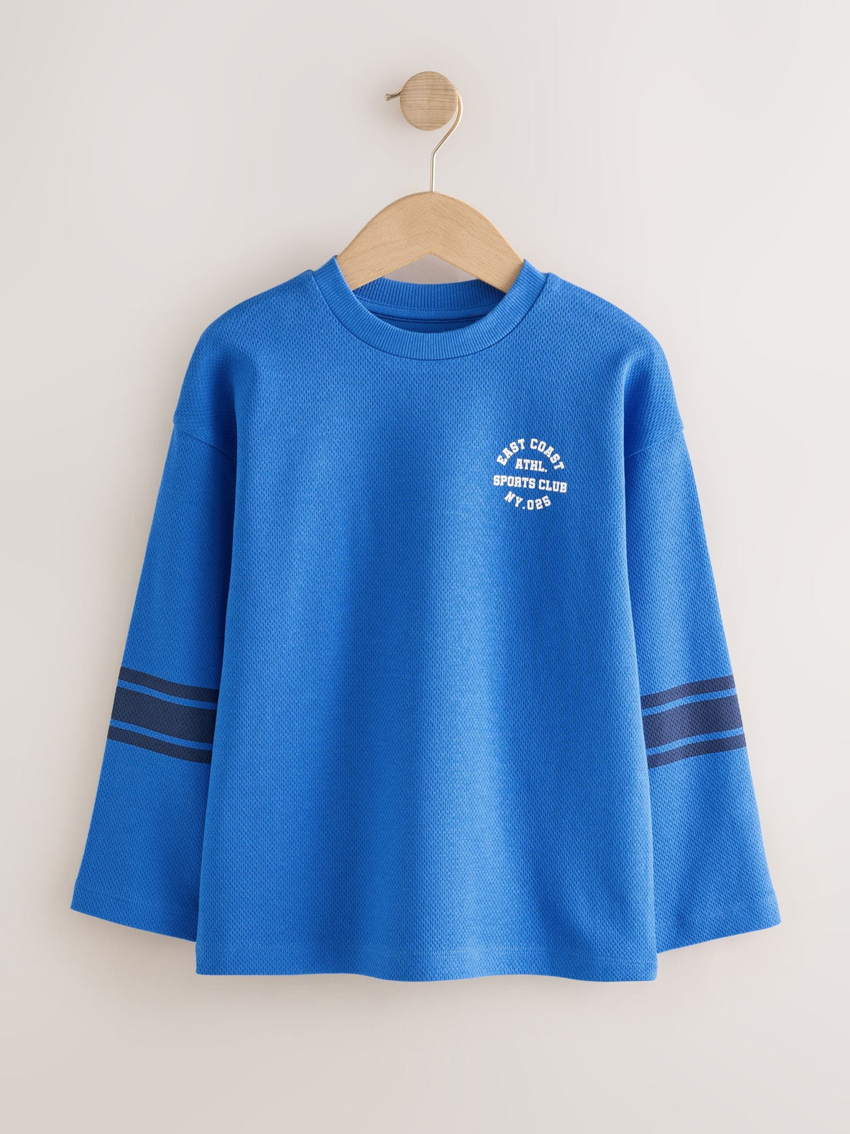 Dsiney Kidz - Blue/Red/Green Varsity Graphic Long Sleeve Relaxed Fit T-Shirts 3 Pack (3-16yrs) image 2