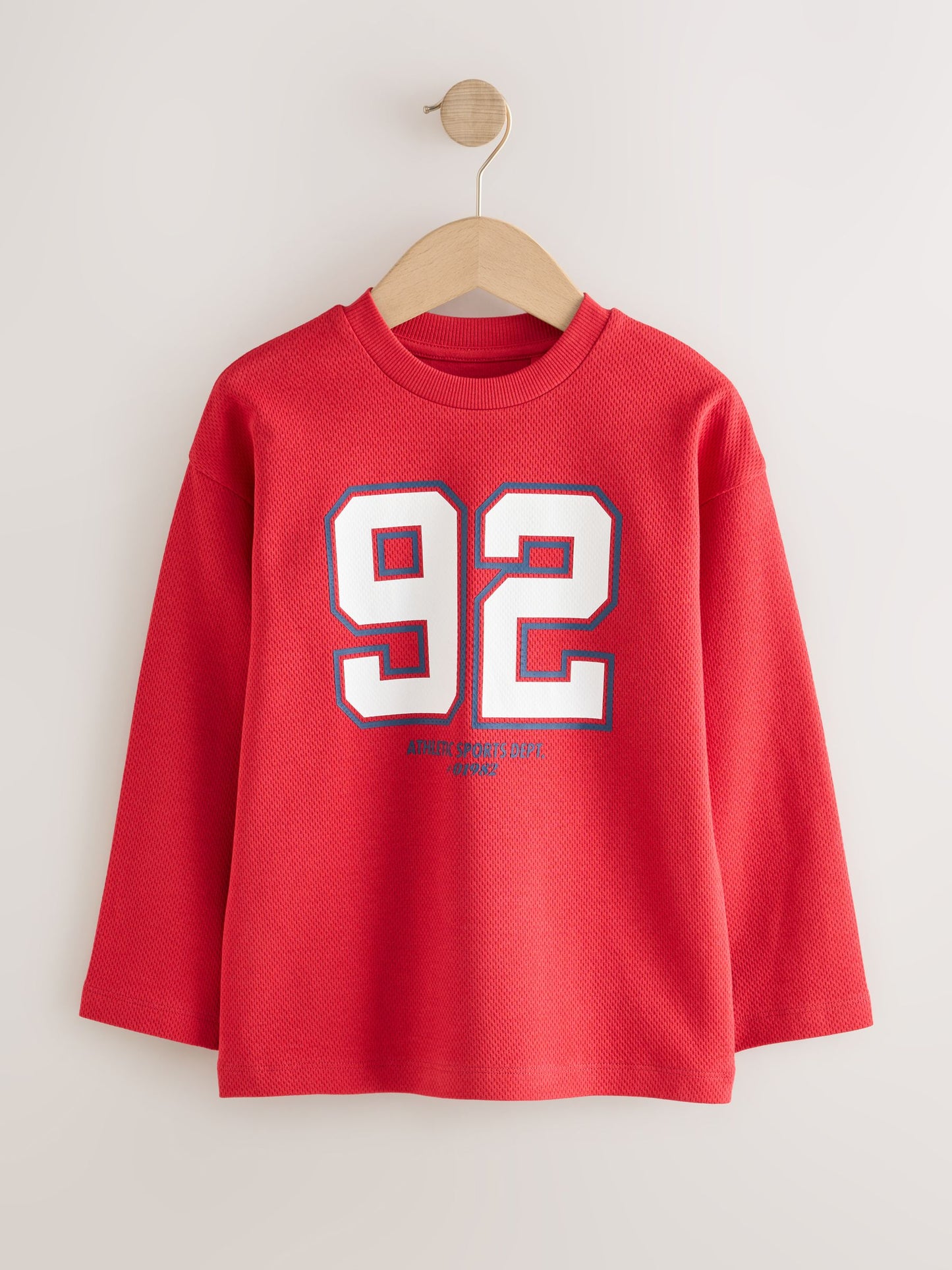 Dsiney Kidz - Blue/Red/Green Varsity Graphic Long Sleeve Relaxed Fit T-Shirts 3 Pack (3-16yrs) image 3
