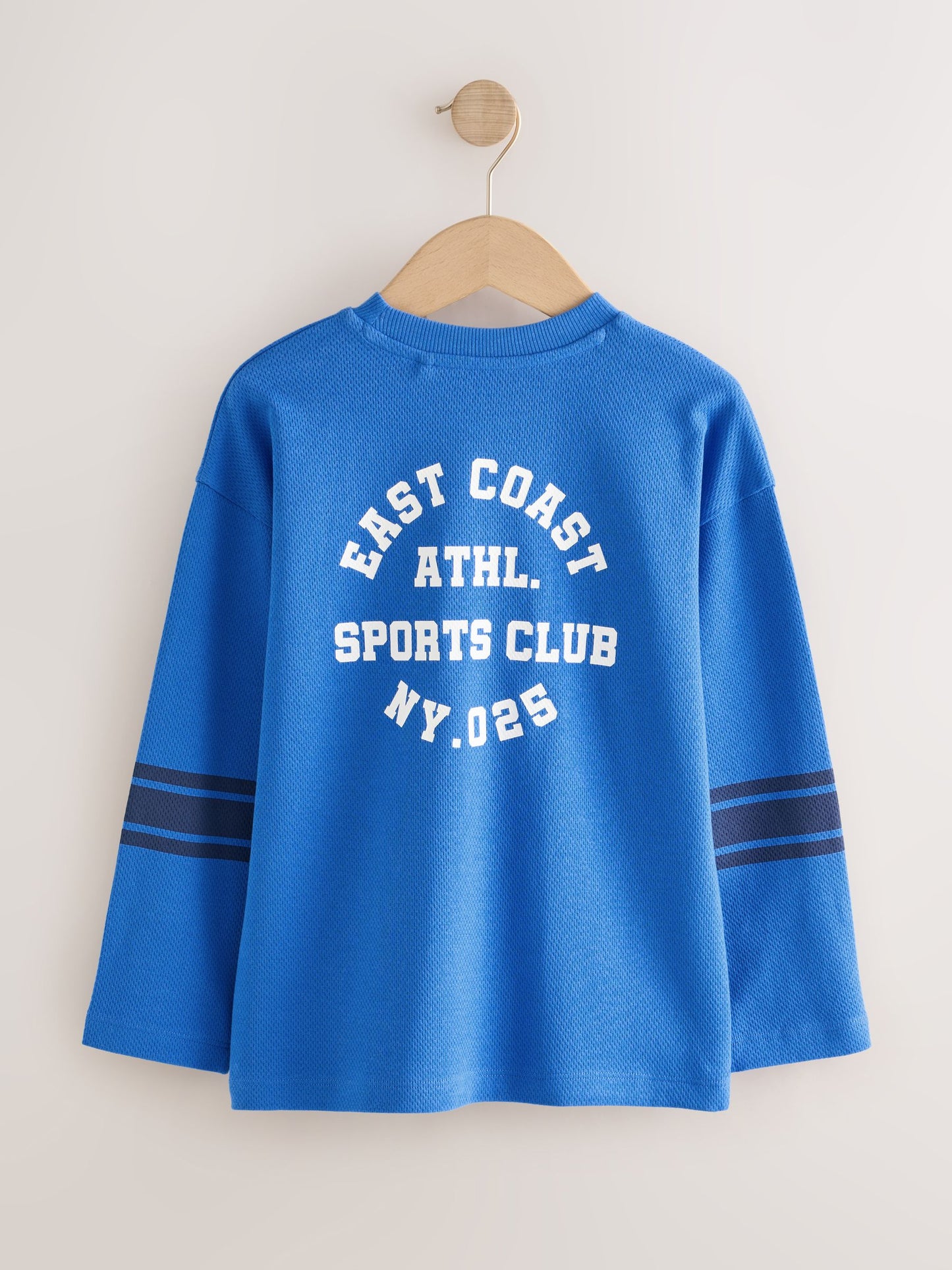 Dsiney Kidz - Blue/Red/Green Varsity Graphic Long Sleeve Relaxed Fit T-Shirts 3 Pack (3-16yrs) image 5