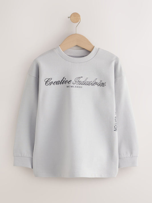 Dsiney Kidz - Grey/Sage/Berry Heavyweight Long Sleeve T-Shirts 3 Pack (3-16yrs) image 2