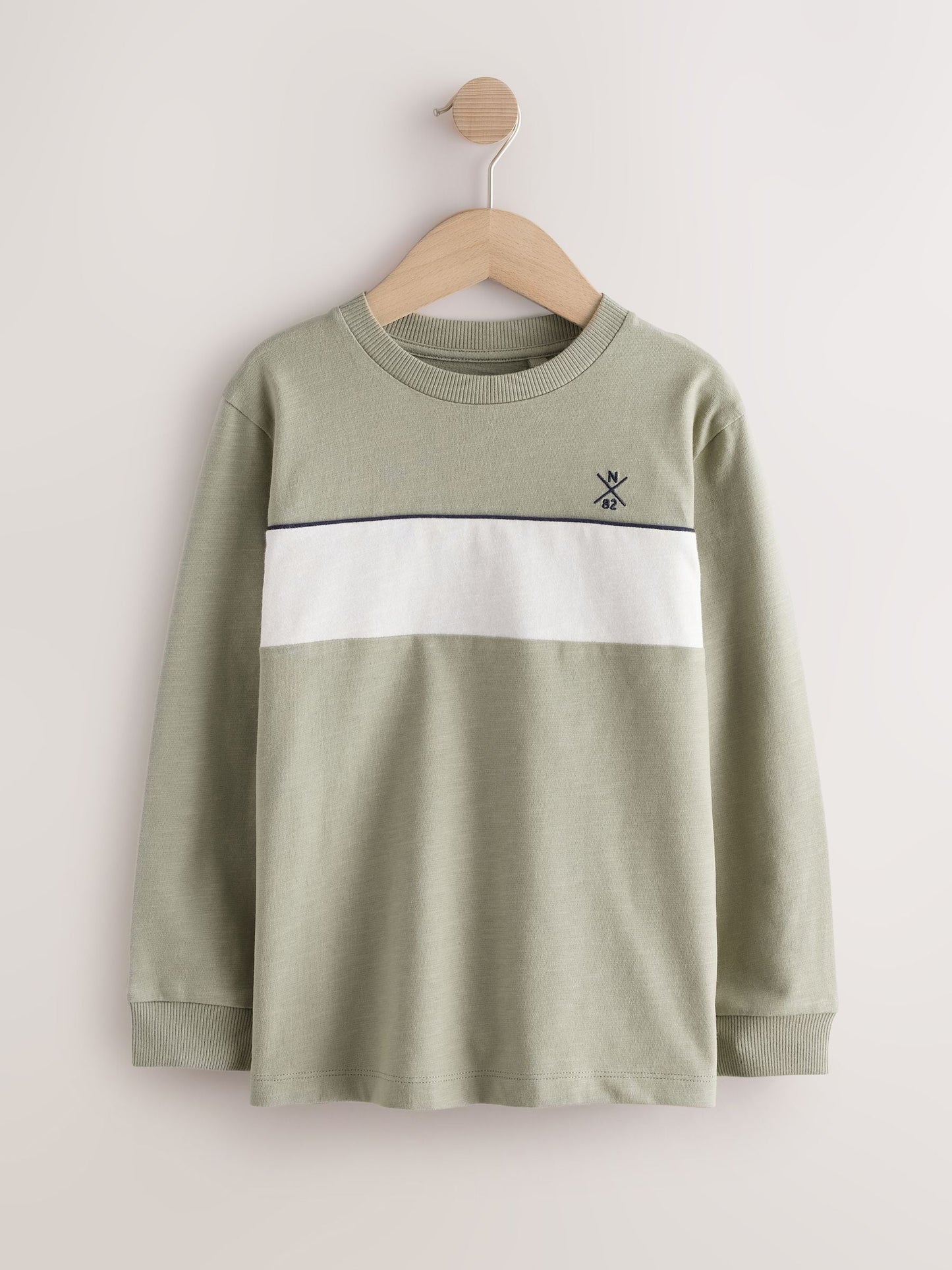 Dsiney Kidz - Green/Blue/Navy Long Sleeve Colourblock T-Shirts 3 Pack (3-16yrs) image 3