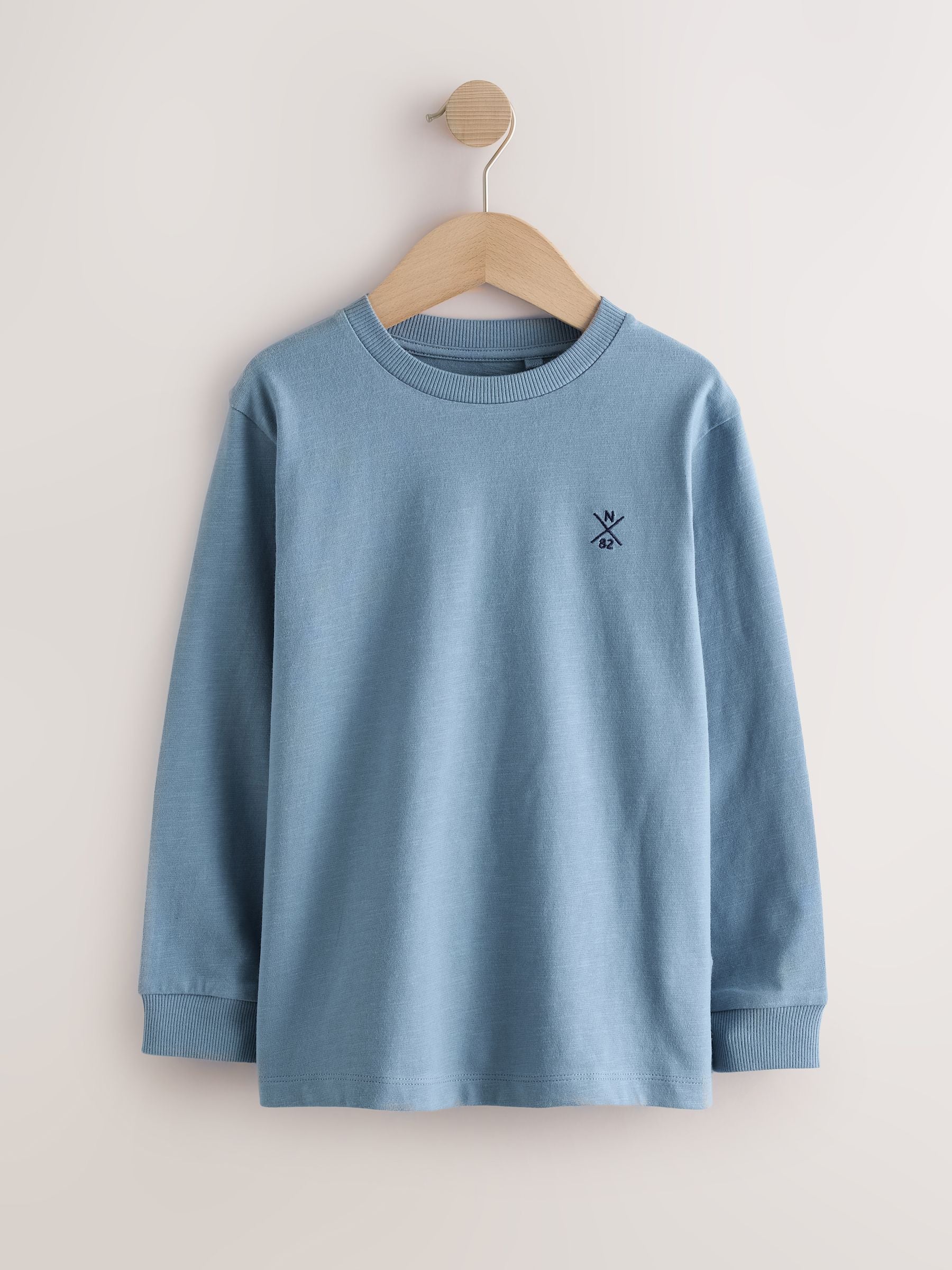 Dsiney Kidz - Green/Blue/Navy Long Sleeve Colourblock T-Shirts 3 Pack (3-16yrs) image 4