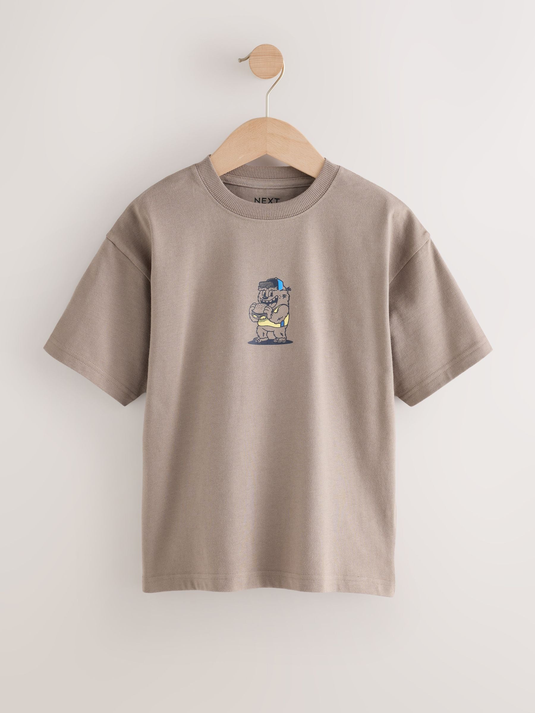 Dsiney Kidz - Blue/Neutral/Plum Relaxed Fit Graphic Print Short Sleeve T-Shirts 3 Pack (3-16yrs) image 2