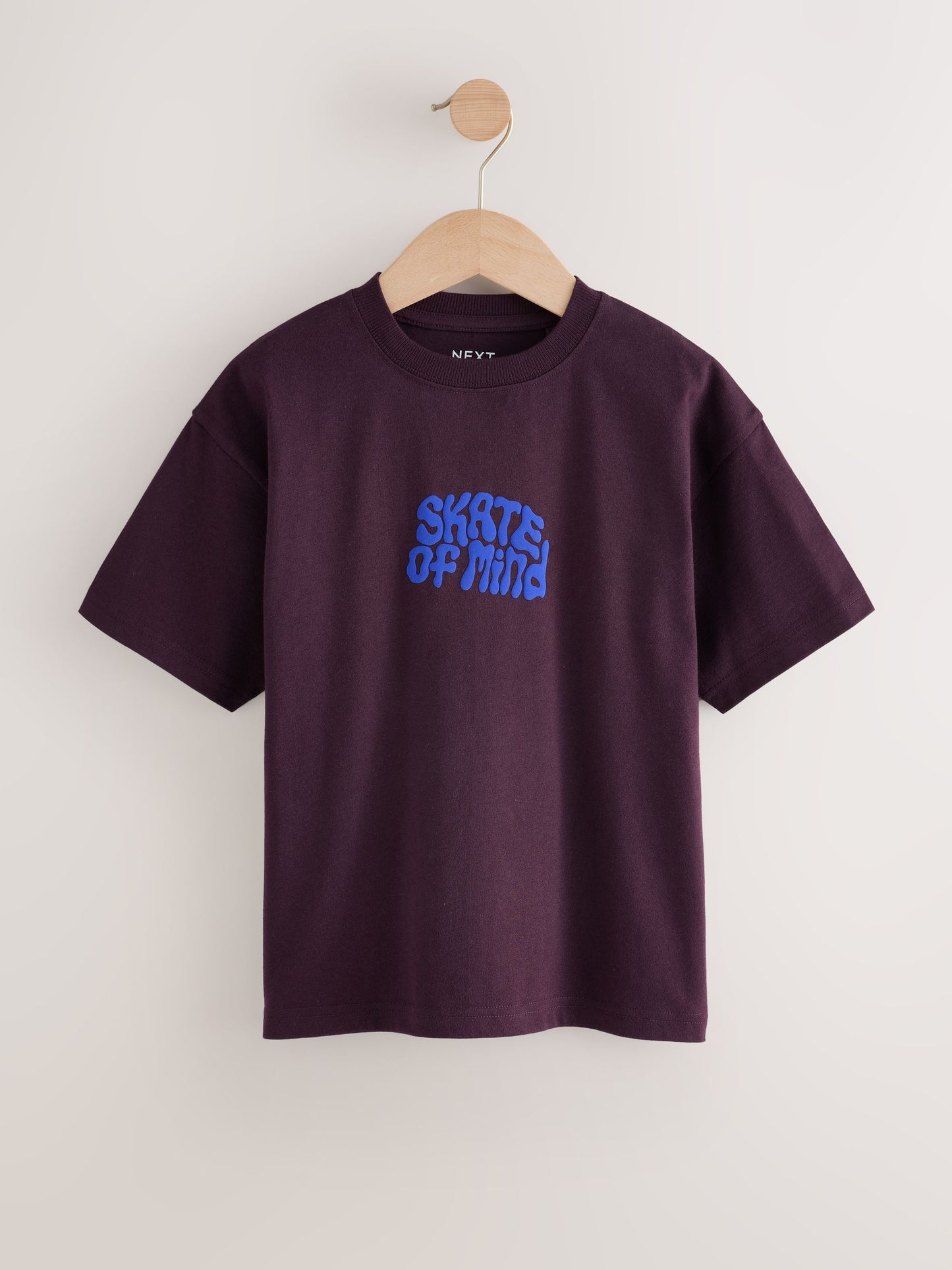 Dsiney Kidz - Blue/Neutral/Plum Relaxed Fit Graphic Print Short Sleeve T-Shirts 3 Pack (3-16yrs) image 3