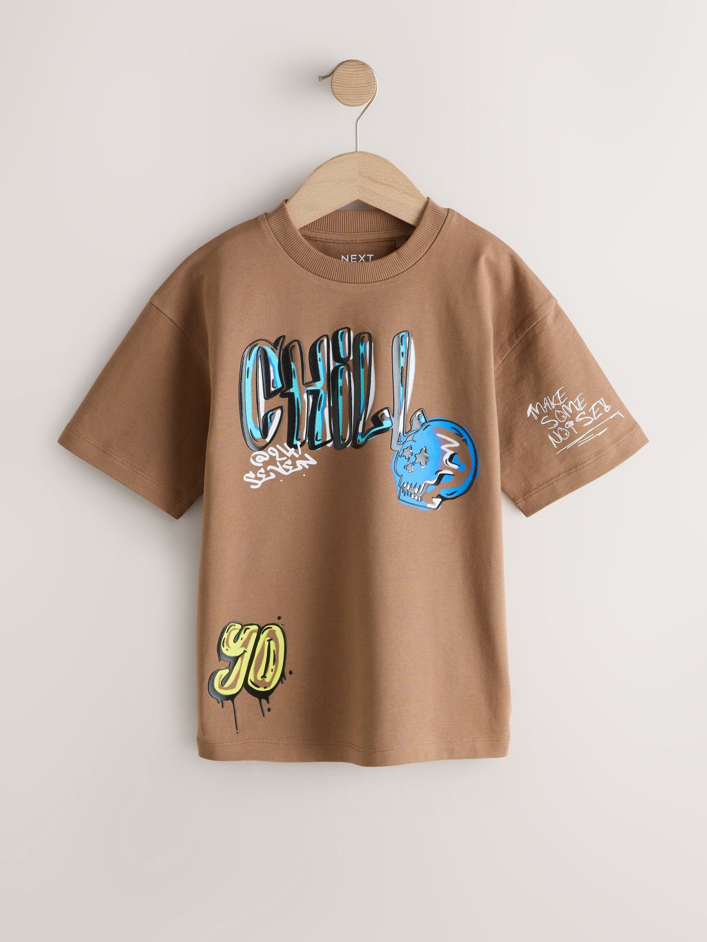 Dsiney Kidz - Blue/Grey/Tan Relaxed Fit Graphic Print Short Sleeve T-Shirts 3 Pack (3-16yrs) image 3