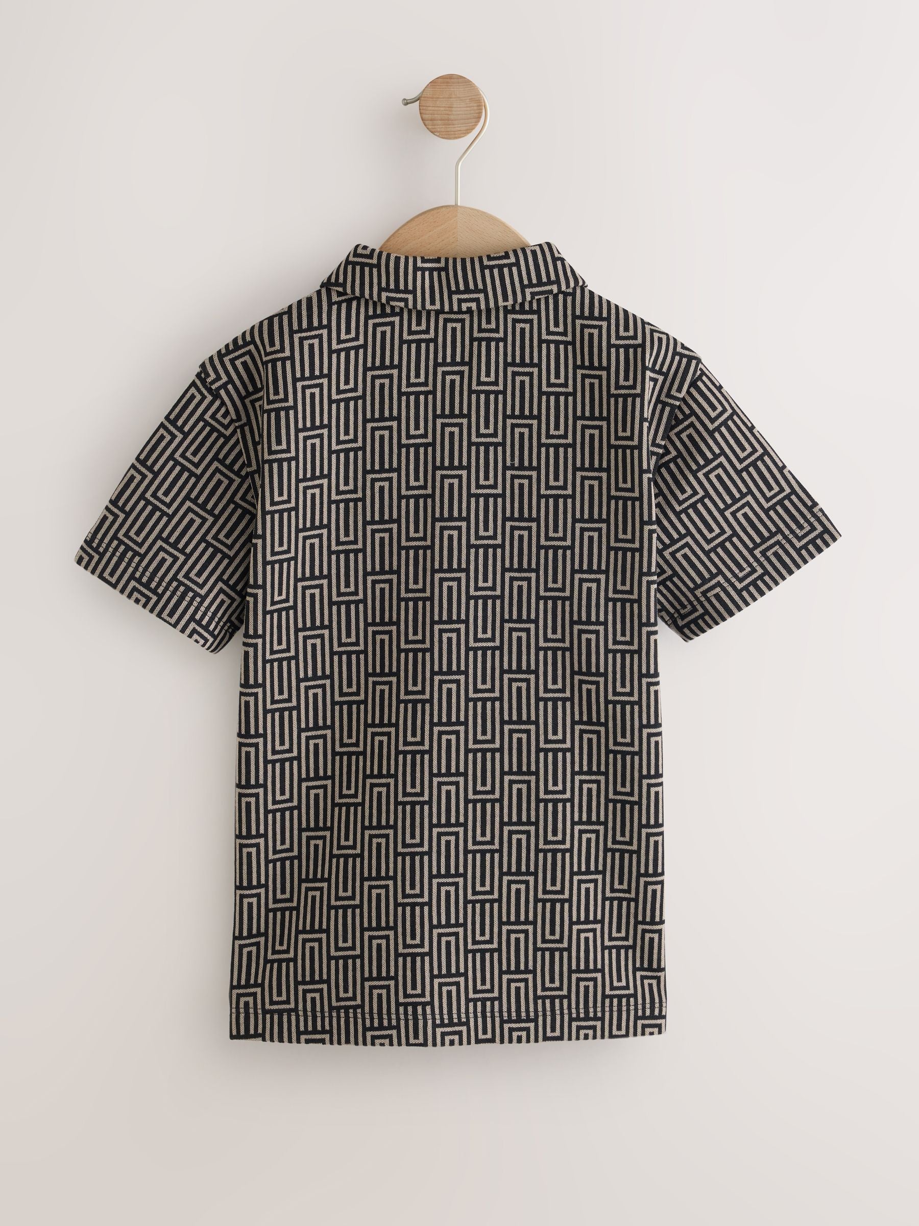Dsiney Kidz - Black/Tan Geo Short Sleeve Jersey Shirt (3-16yrs) image 5