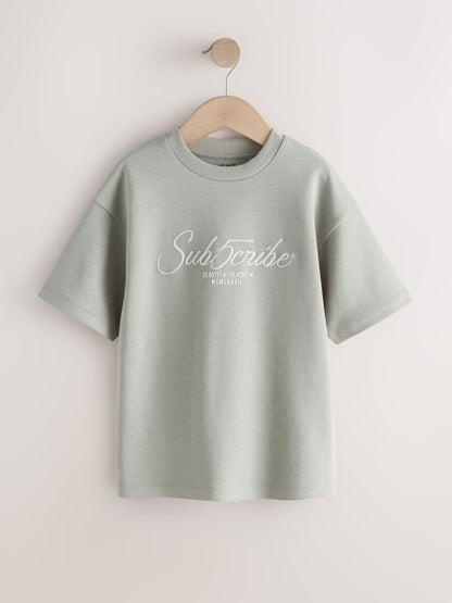Dsiney Kidz - Mineral Green Graphic Heavyweight Short Sleeve T-Shirt (3-16yrs) image 1