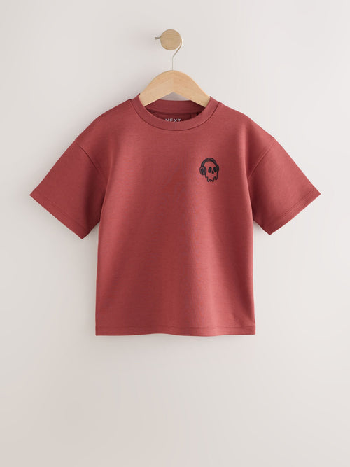 Dsiney Kidz - Rust Red Graphic Heavyweight Short Sleeve T-Shirt (3-16yrs) image 1