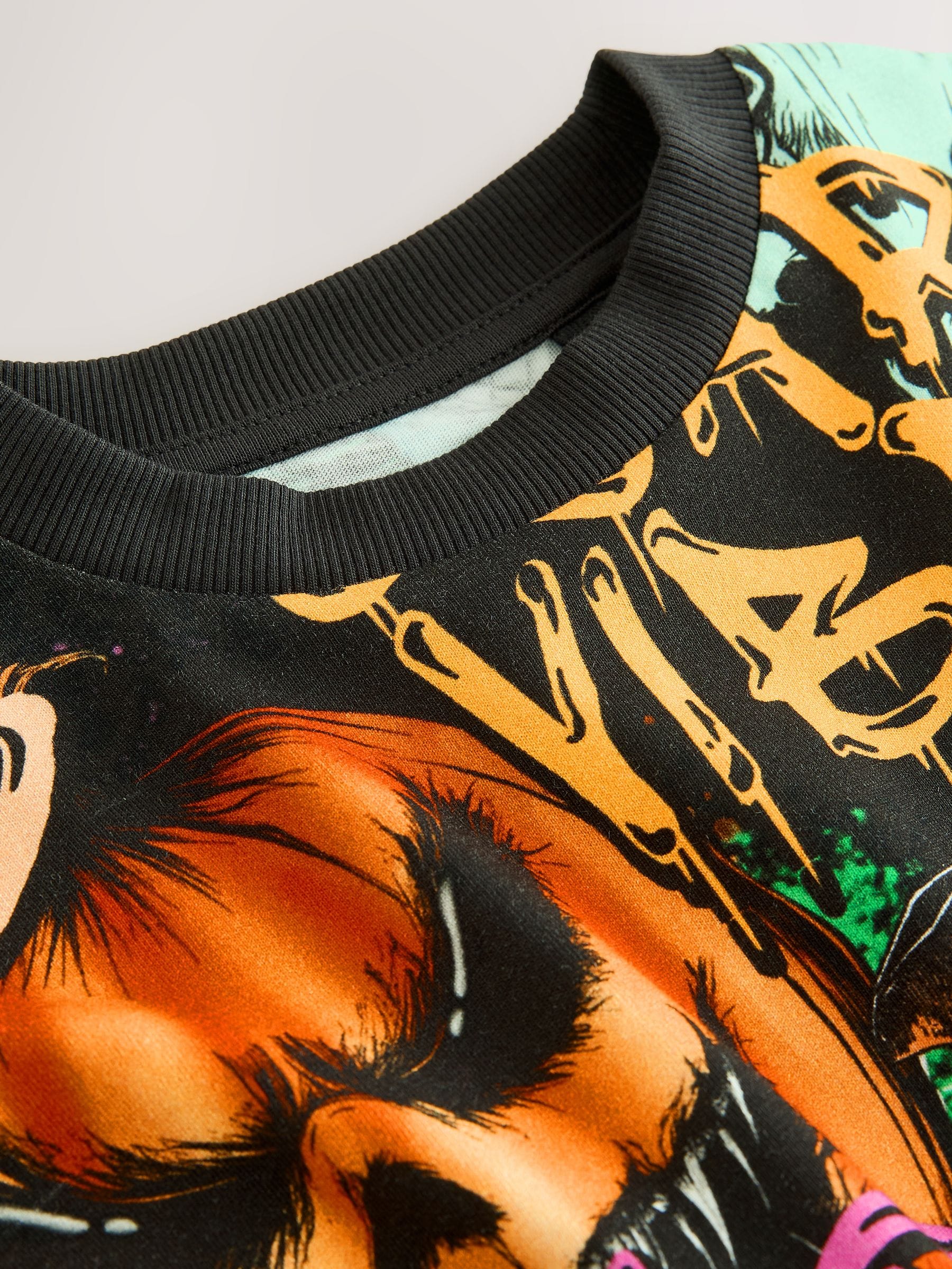 Dsiney Kidz - Black Halloween Short Sleeve Graphic T-Shirt (3-16yrs) image 4