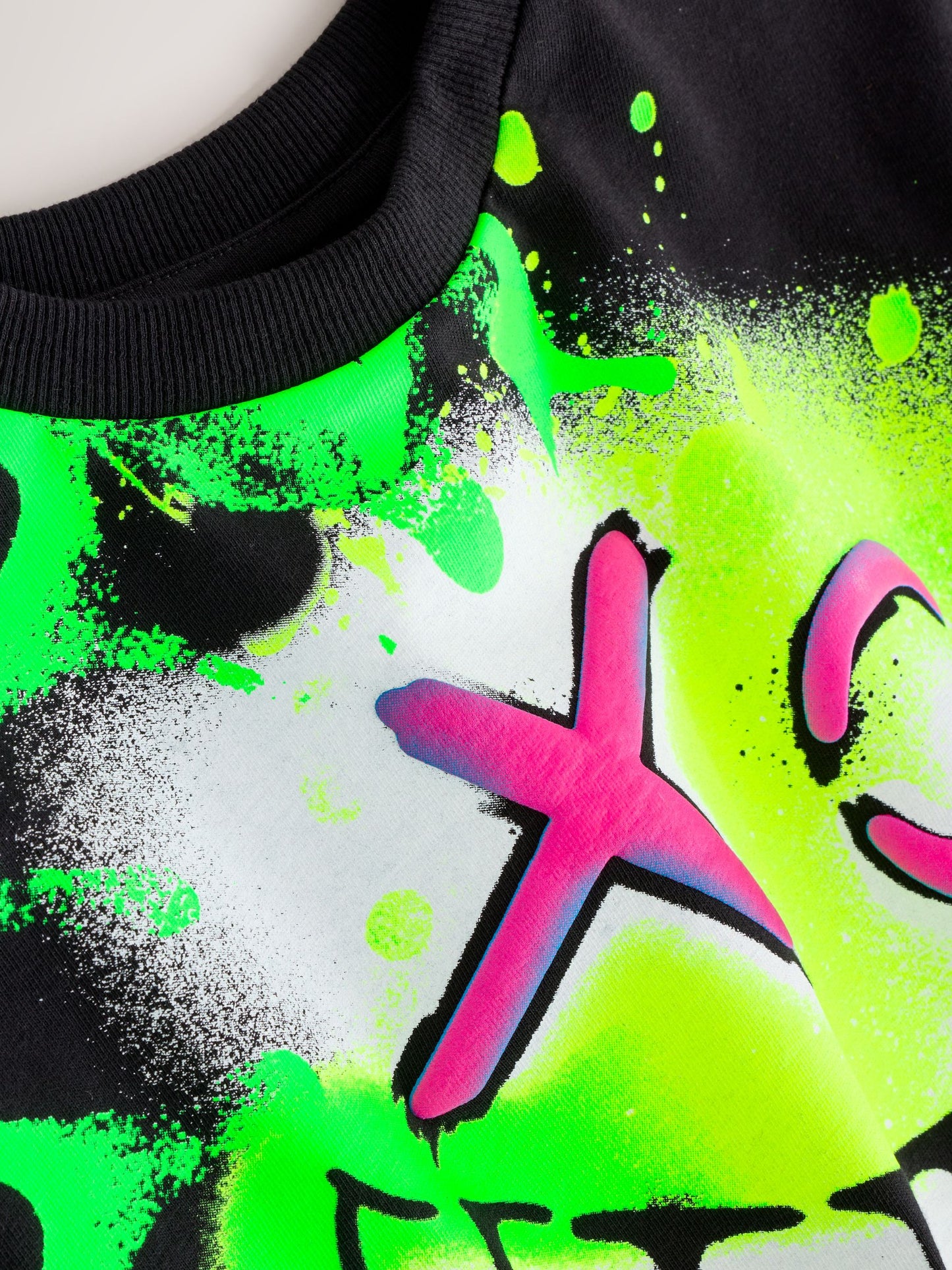 Dsiney Kidz - Black Graffiti Short Sleeve Graphic T-Shirt (3-16yrs) image 7