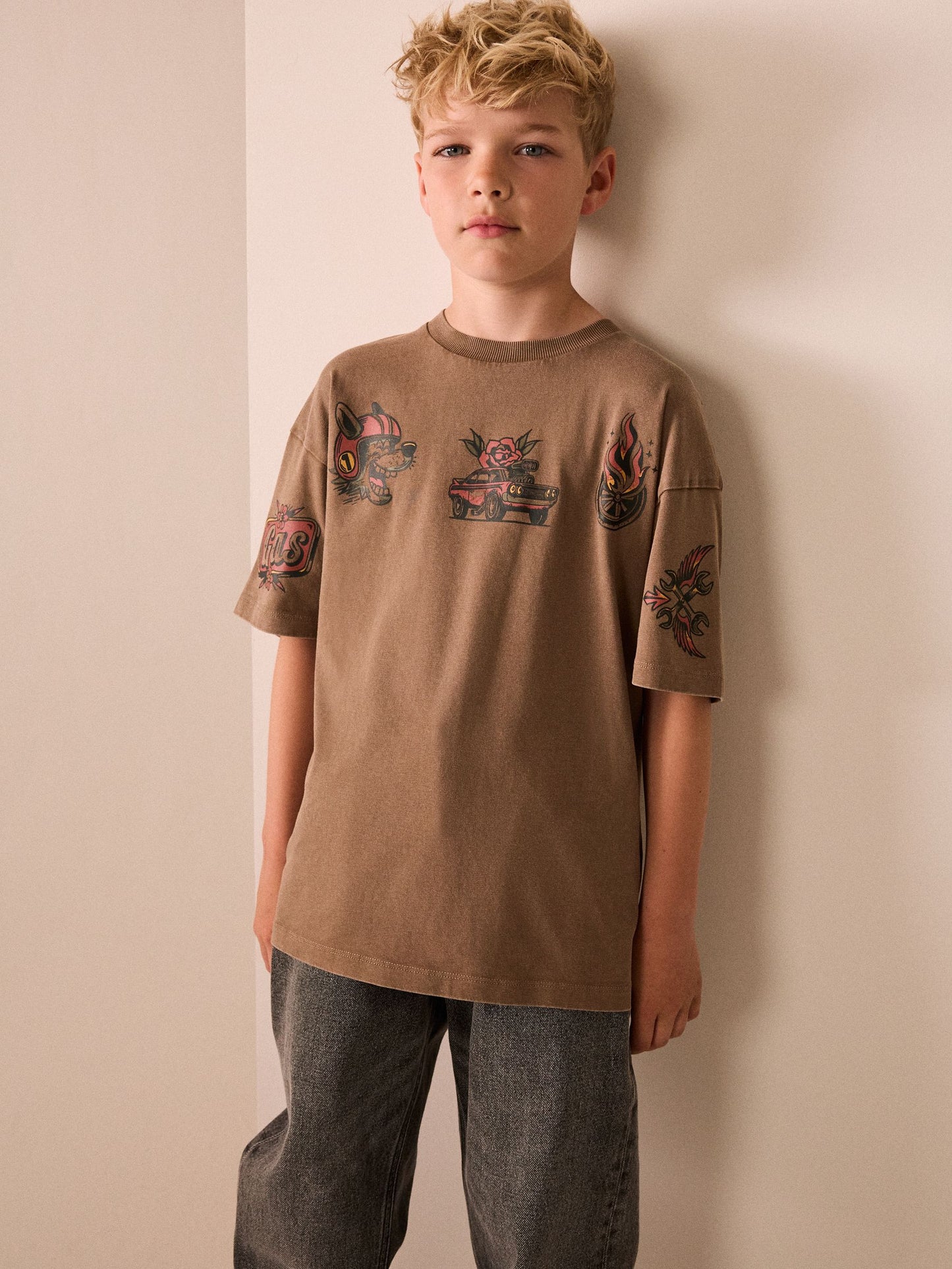 Dsiney Kidz - Mink Back Print Washed Graphic T-Shirt (3-16yrs) image 2
