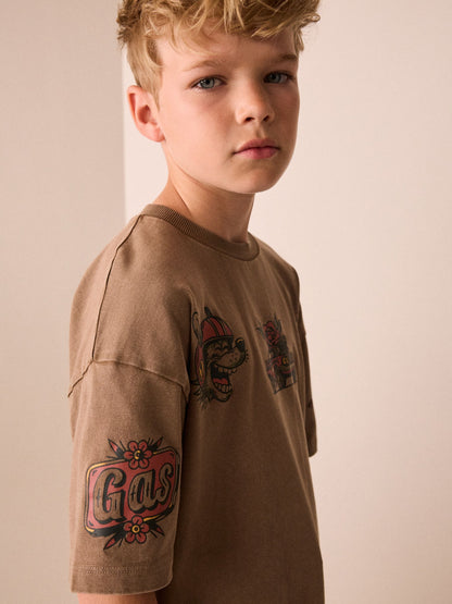 Dsiney Kidz - Mink Back Print Washed Graphic T-Shirt (3-16yrs) image 4