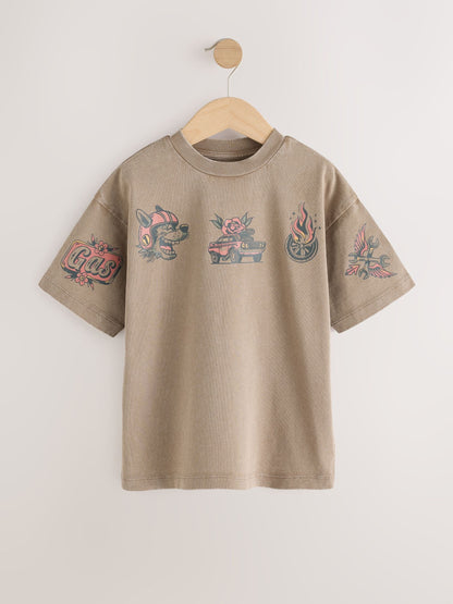 Dsiney Kidz - Mink Back Print Washed Graphic T-Shirt (3-16yrs) image 5