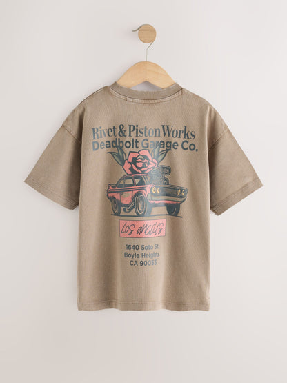 Dsiney Kidz - Mink Back Print Washed Graphic T-Shirt (3-16yrs) image 6