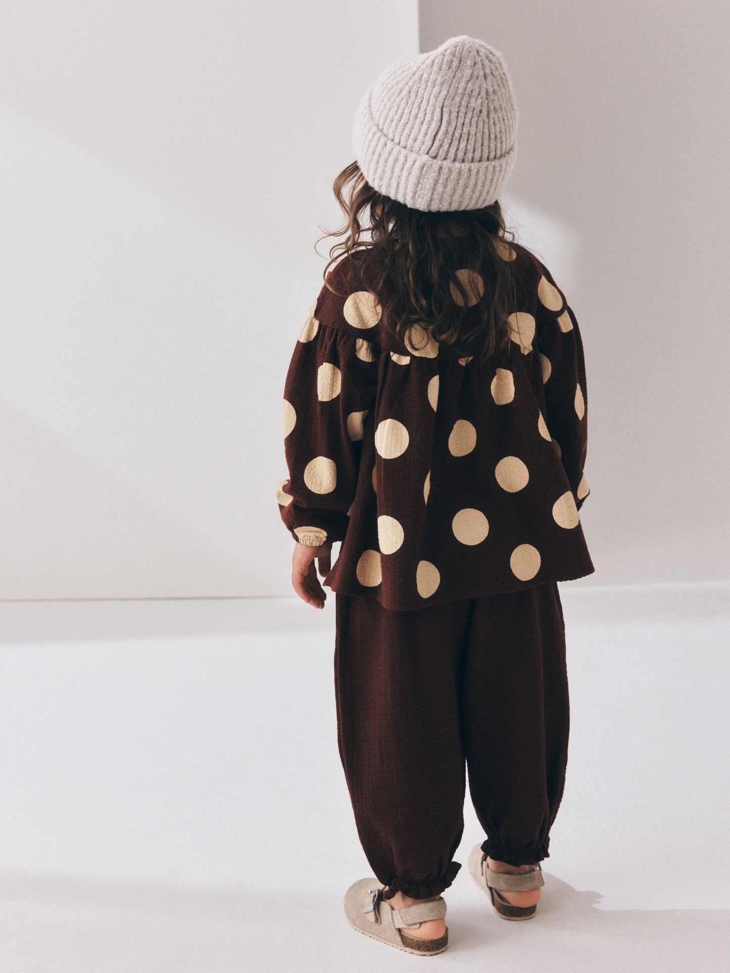 Brown/Cream Long Sleeve Blouse and Bloomer Trousers Set (3mths-7yrs) image 4
