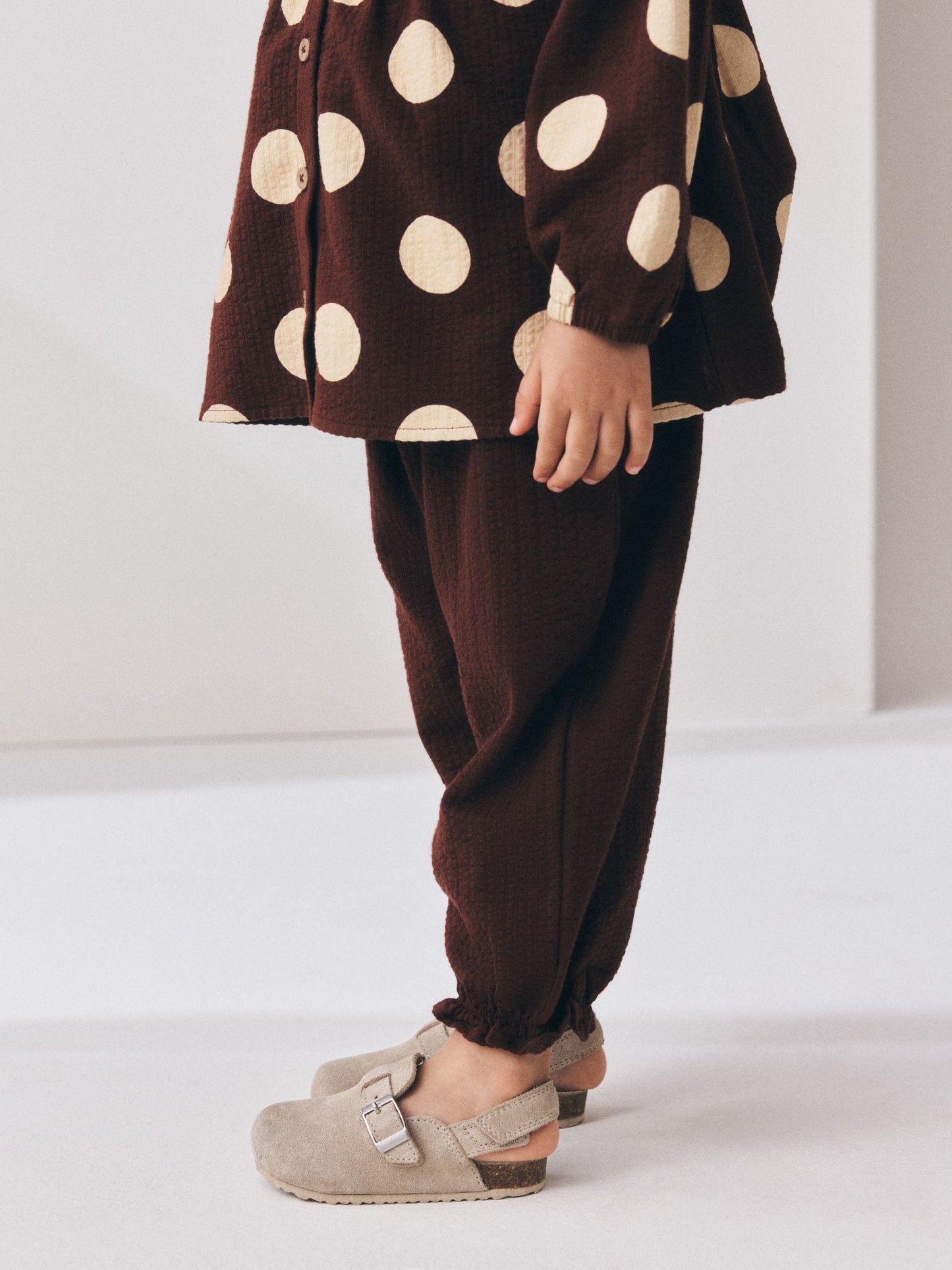 Brown/Cream Long Sleeve Blouse and Bloomer Trousers Set (3mths-7yrs) image 5