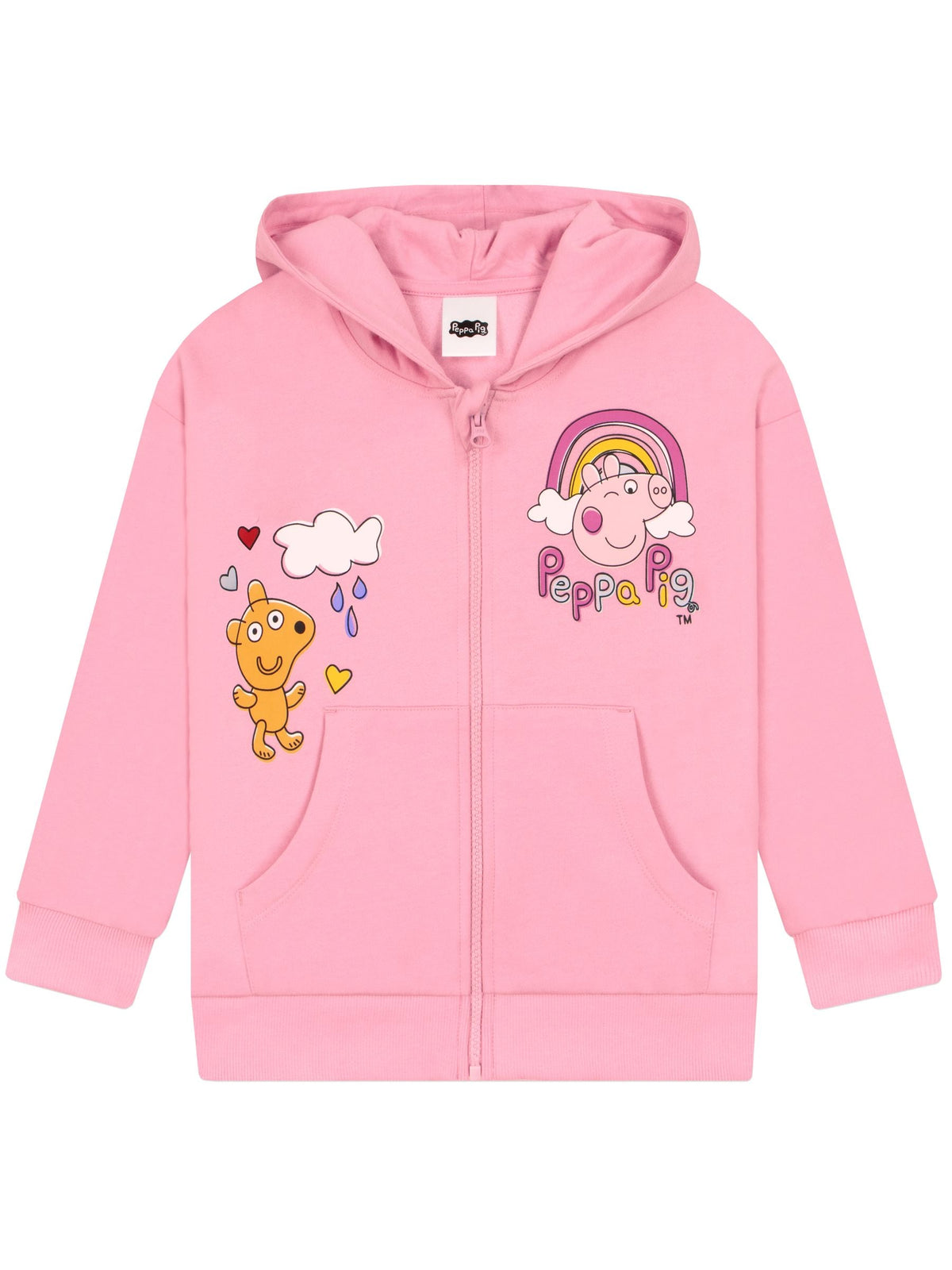 Character Pink Peppa Pig Zip Hoodie With 3D Ears - image 3