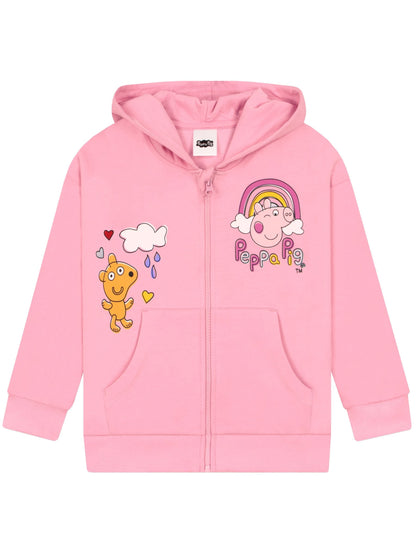 Character Pink Peppa Pig Zip Hoodie With 3D Ears - image 3