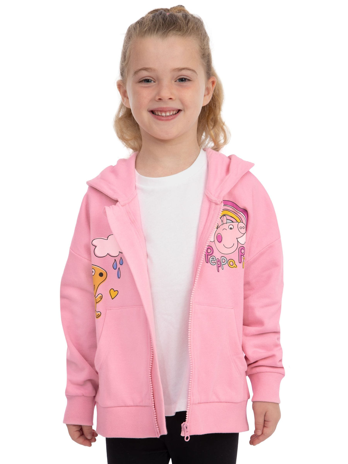 Character Pink Peppa Pig Zip Hoodie With 3D Ears - image 5
