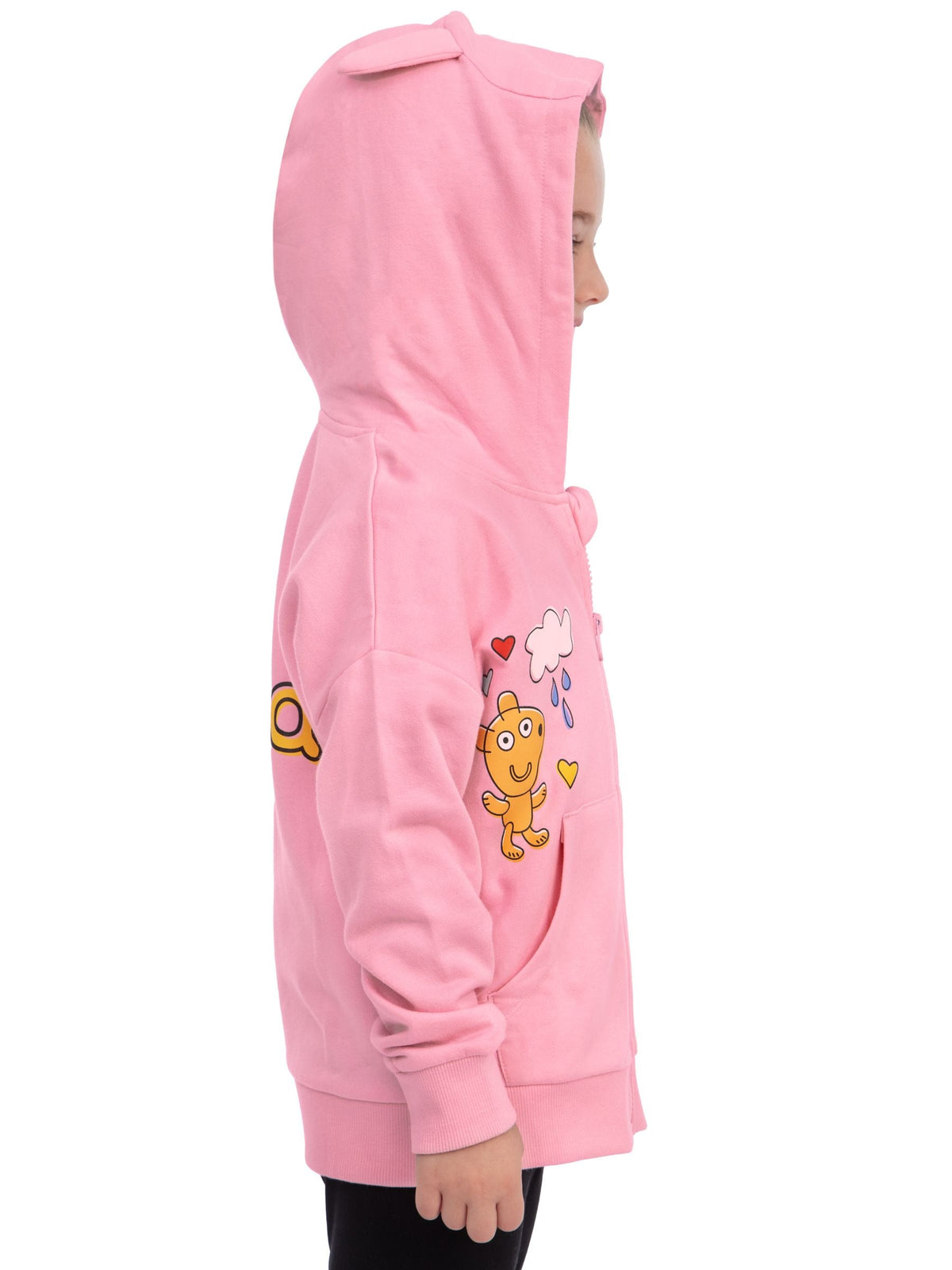 Character Pink Peppa Pig Zip Hoodie With 3D Ears - image 6