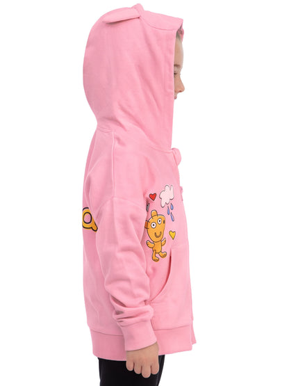 Character Pink Peppa Pig Zip Hoodie With 3D Ears - image 6