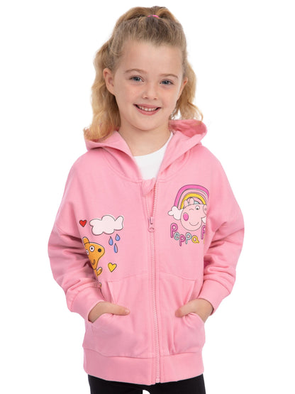 Character Pink Peppa Pig Zip Hoodie With 3D Ears - image 7