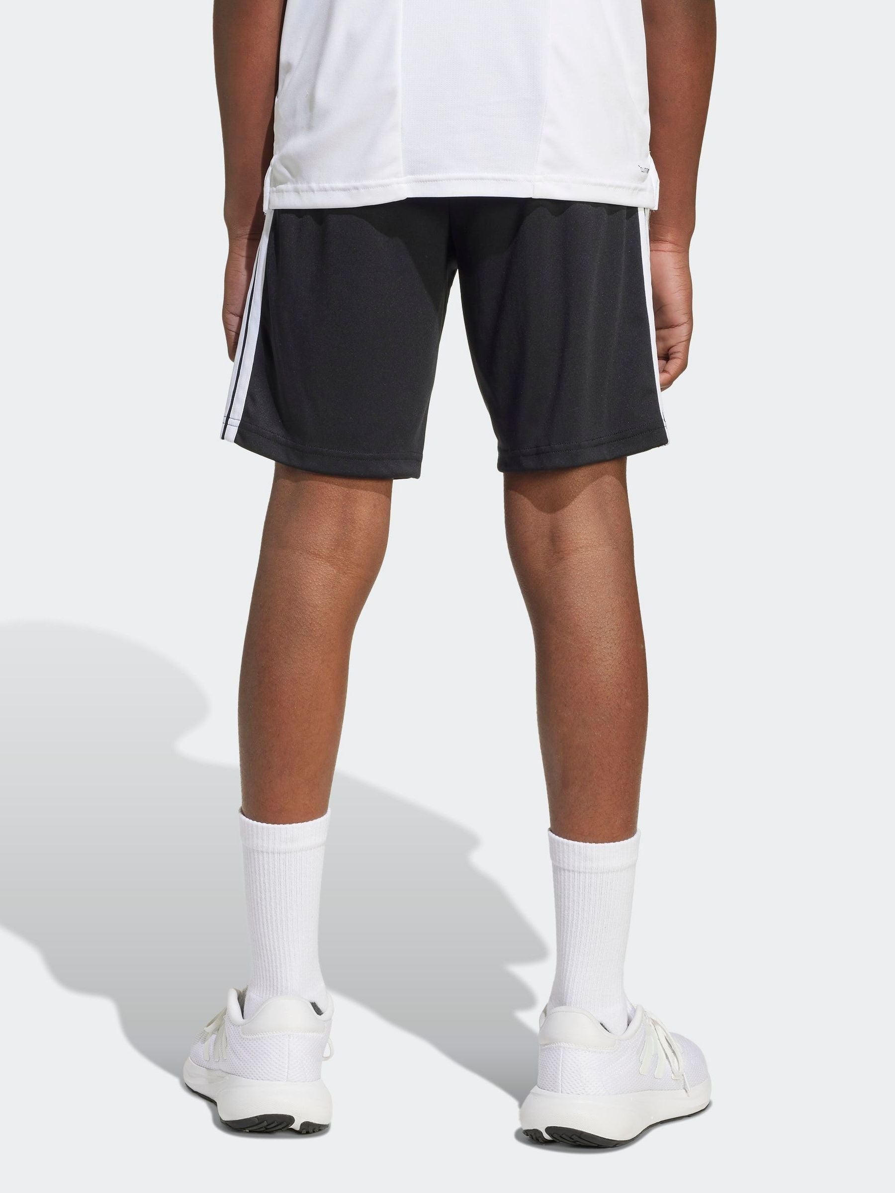 Dsiney Kidz - adidas Black Junior Train Essentials 3 Stripes Shorts image 2
