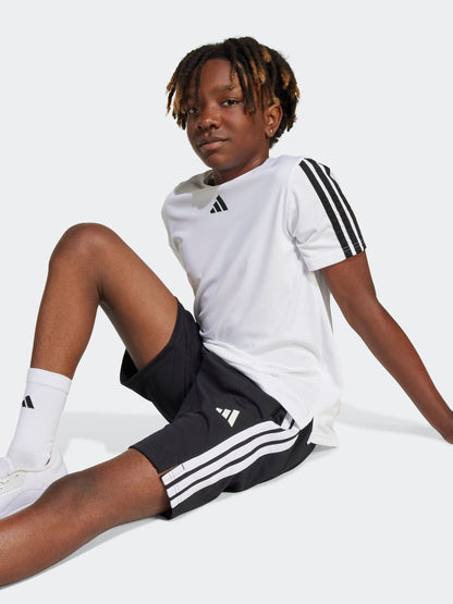 Dsiney Kidz - adidas Black Junior Train Essentials 3 Stripes Shorts image 5