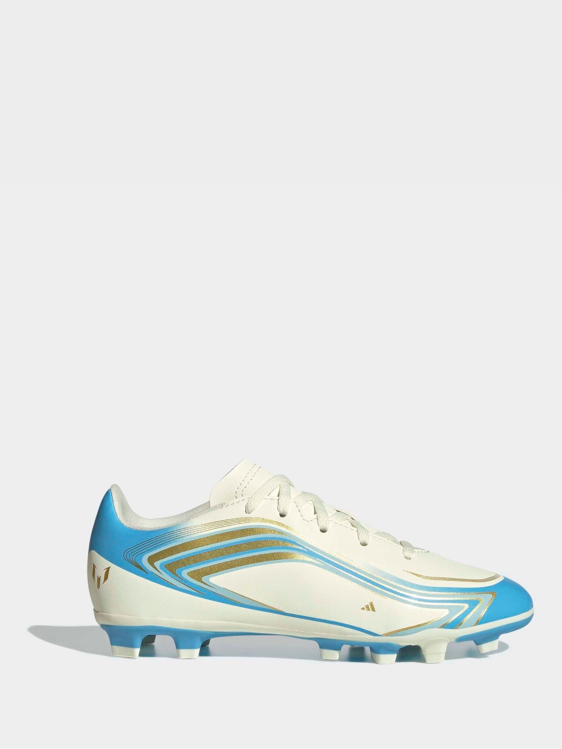 adidas Beige F50 Messi Club Firm Ground / Multi Ground Football Boots Kids image 1