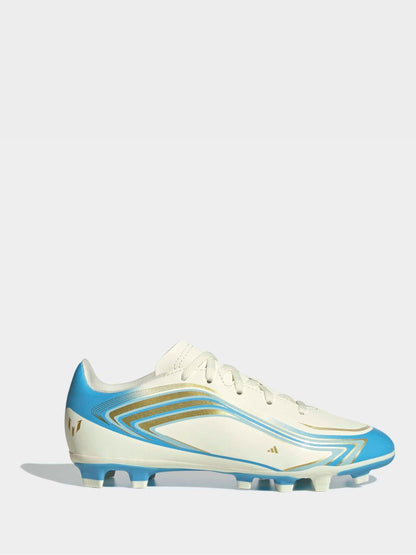 adidas Beige F50 Messi Club Firm Ground / Multi Ground Football Boots Kids image 1